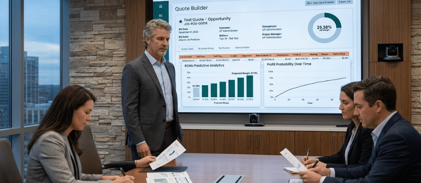 Future of predictive analytics for manufacturer reps with AI-driven forecasting and sales trend analysis on a business dashboard