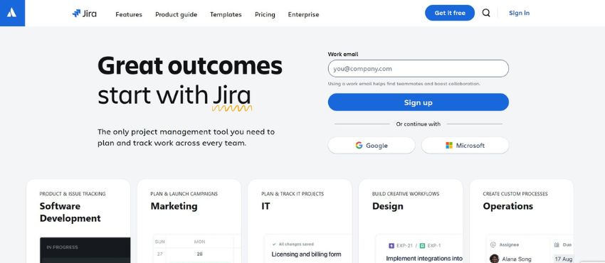 jira homepage