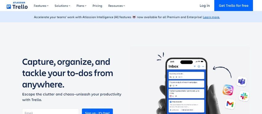 trello homepage